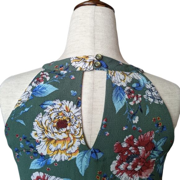 As U Wish Sleeveless Keyhole Floral Mini Dress Size Small - Picture 5 of 10